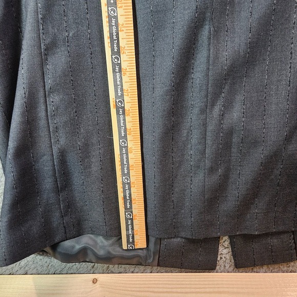 Caravelli 2 PC Suit Blazer Men 46L Pants 38x31 Superior 150's Gray Striped - Picture 16 of 16